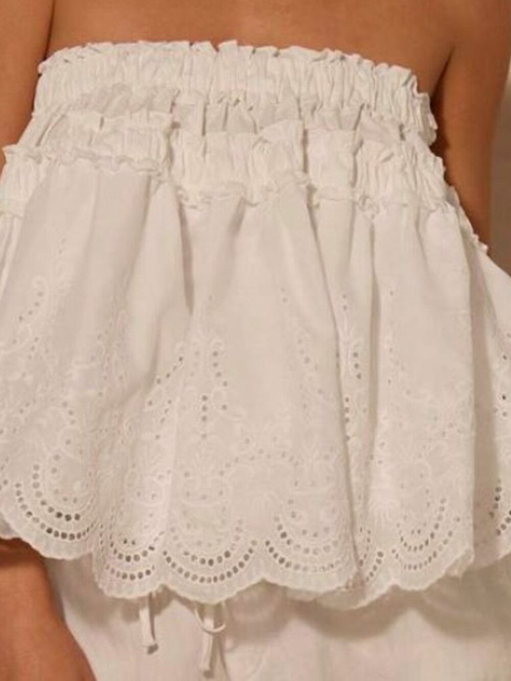Cosmina Ruffle 100% Cotton, strapless top, Size XS NWT
